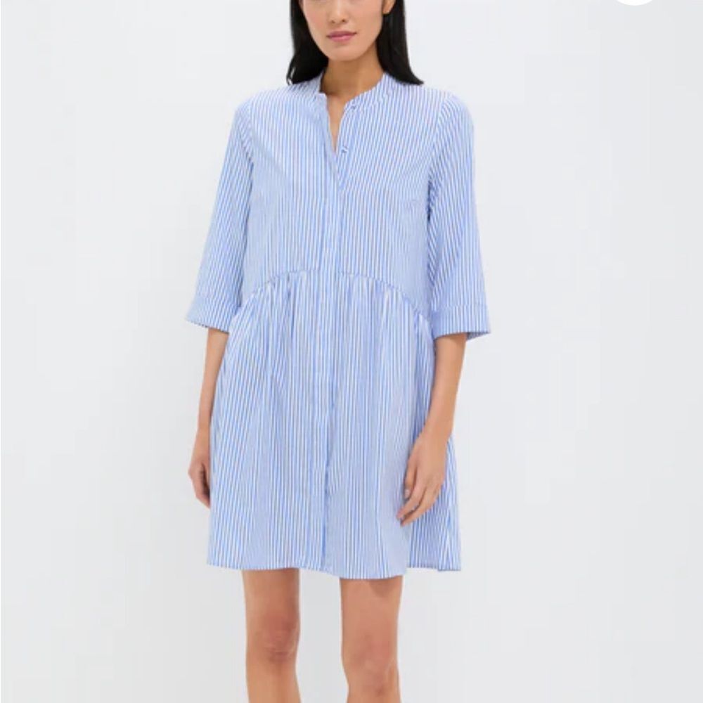 TUCKERNUCK Blue Stripe Royal Shirt Dress Size Large